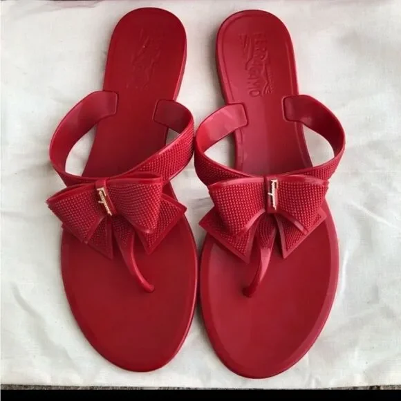 Authentic Salvatore Ferragamo Bali Sandals with box No Dust Bag - Picture 5 of 7